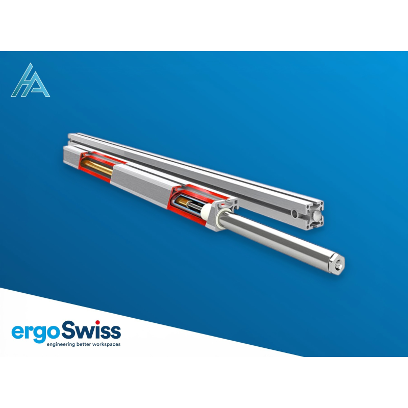 Jambe de table TQ 1440 A:640 avec tuyau Ergoswiss - Résistance et élégance