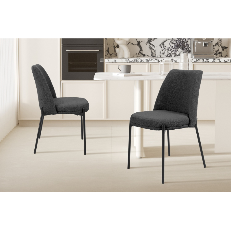 Chaise Ella en gris - Meubles modernes et élégants