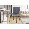 Chaise 'Susan' PU Gris foncé - Meubles élégants et confortables