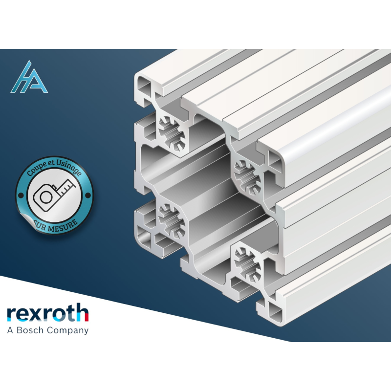 Profilé aluminium 90x90L Bosch Rexroth sur mesure - Résistance et Précision