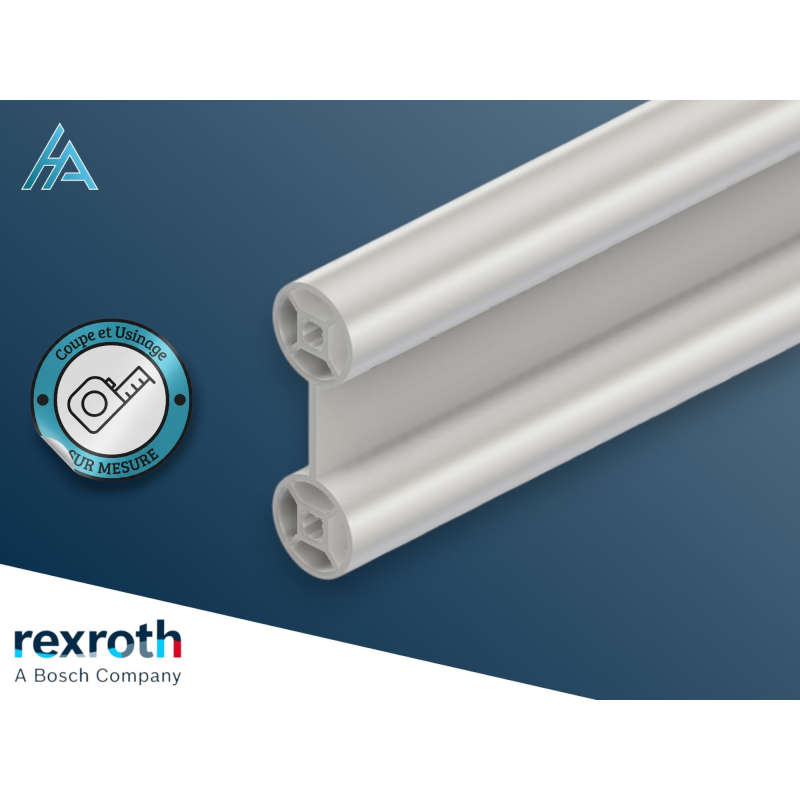 Profilé aluminium D28x55 Bosch Rexroth sur mesure - Robustesse et légèreté
