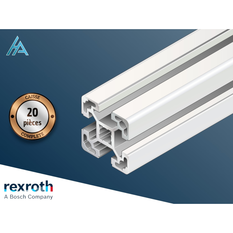 Profilés aluminium d'étayage Bosch Rexroth 40x40 - Caisse de 20 pièces