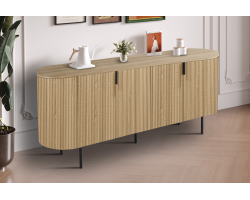 Bahut 'Lagos' 200 cm en chêne naturel - Meuble élégant et fonctionnel