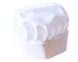 Toque de cuisinier blanche 100 % coton LMA - Vêtements de cuisine