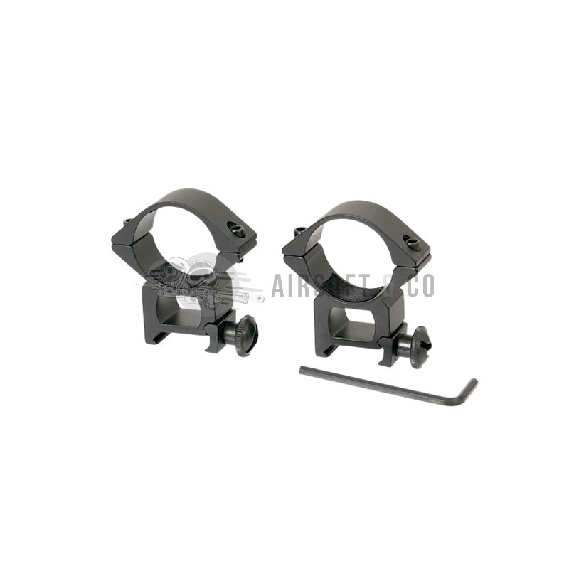 Paire de montages lunette hauts Ø 30 mm - Équipement Sportif