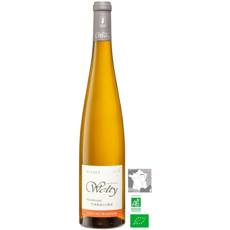 Gewurztraminer Welty VT 2020 - Vin blanc moelleux Alsace AOP 75 cl