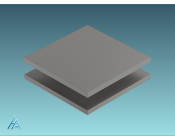 Panneau PVC épaisseur 10 mm gris clair Ral 7035 sur mesure