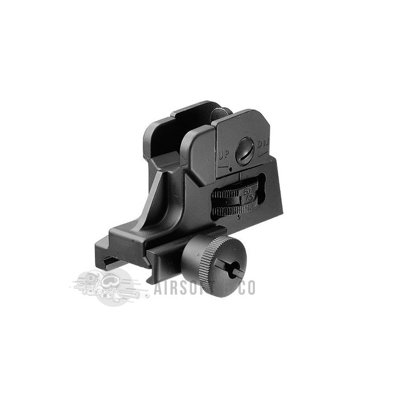 CYMA M4 CQB MK18 Rear Sight - Accessoire de tir en noir | Équipement Sportif
