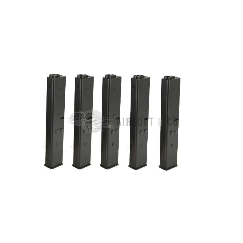 Pack 5 chargeurs 9 mm pour M4 AEG Series - Matériaux de qualité