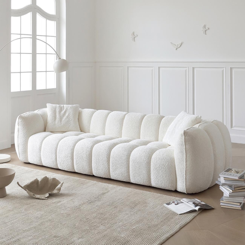 Fau Sofa Set - Canapé Sculptural en Tissu Bouclé Premium