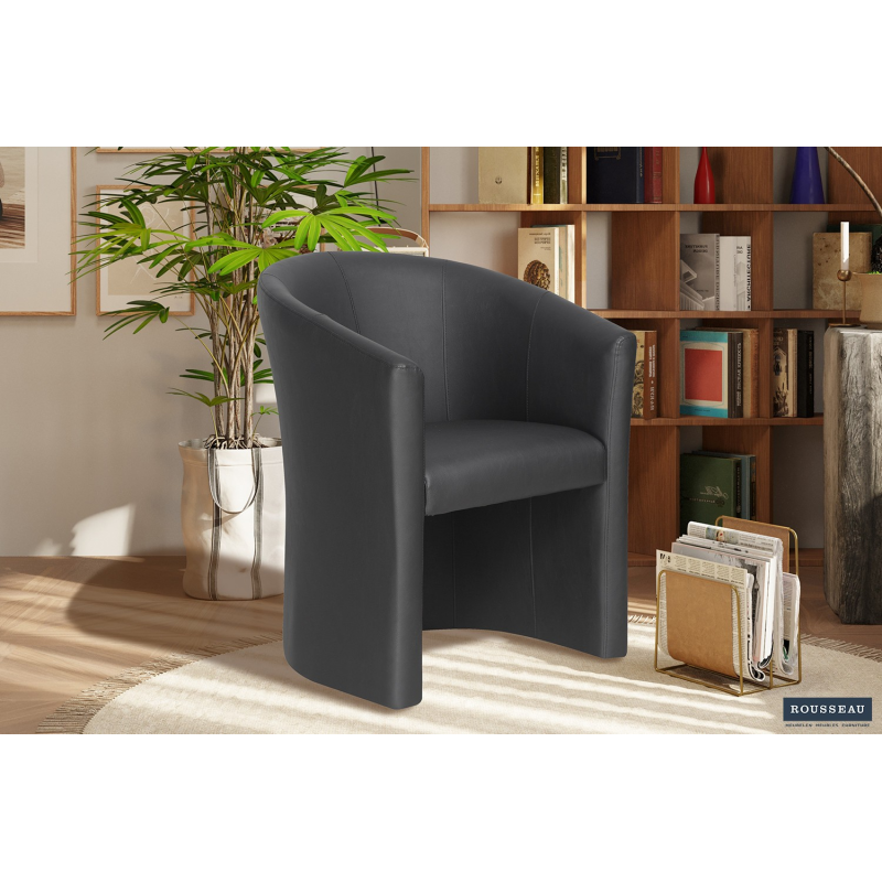 Fauteuil Charlie PU Noir - Élégance Moderne pour Votre Intérieur