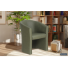 Fauteuil Vintage PU Vert Charlie - Homelands Nancy