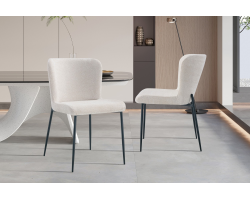 Chaise 'Lisa' en tissu Fabb Raven 24 beige - Élégance et confort