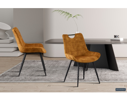 Chaise Nina Velours Or - Élégance et Confort dans Votre Intérieur