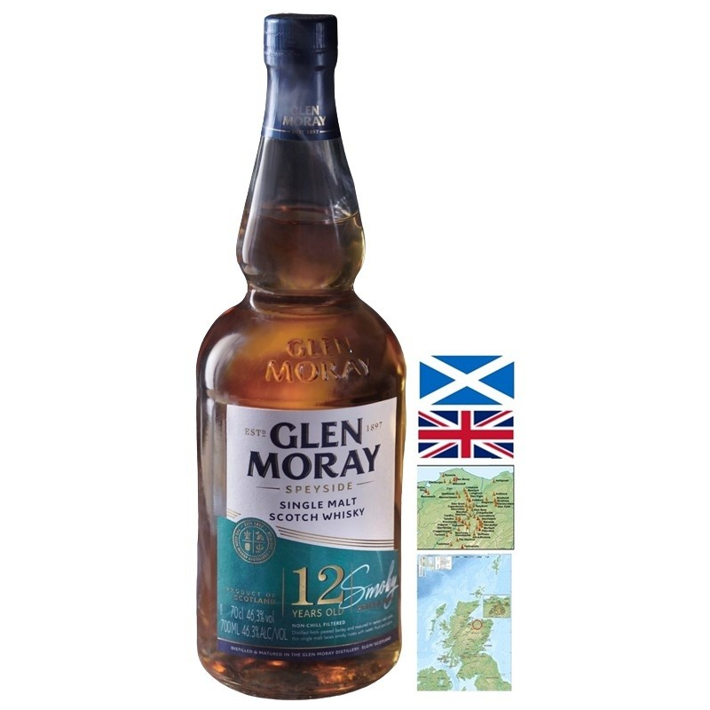 Glen Moray Heritage 12 ans smoky single malt Speys - Whisky haut de gamme