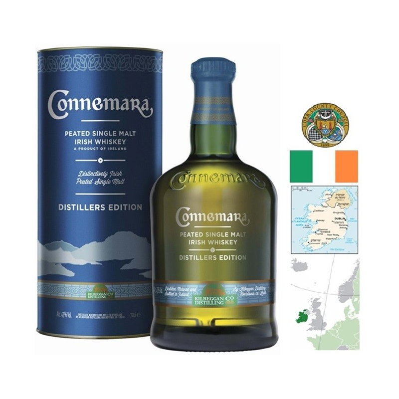 Connemara Distillers Whiskey Single Malt Irlande – 70cl 43°