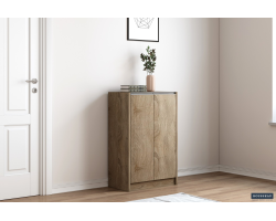 Rangement chaus. 'Lilly' 2 portes Sonoma - Design élégant et pratique