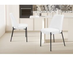 Chaise 'Ella' Blanche - Confort et Design Épuré | Meubles