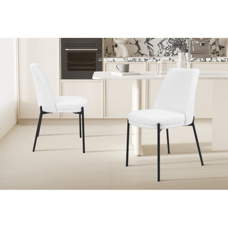 Chaise 'Ella' Blanche - Confort et Design Épuré | Meubles