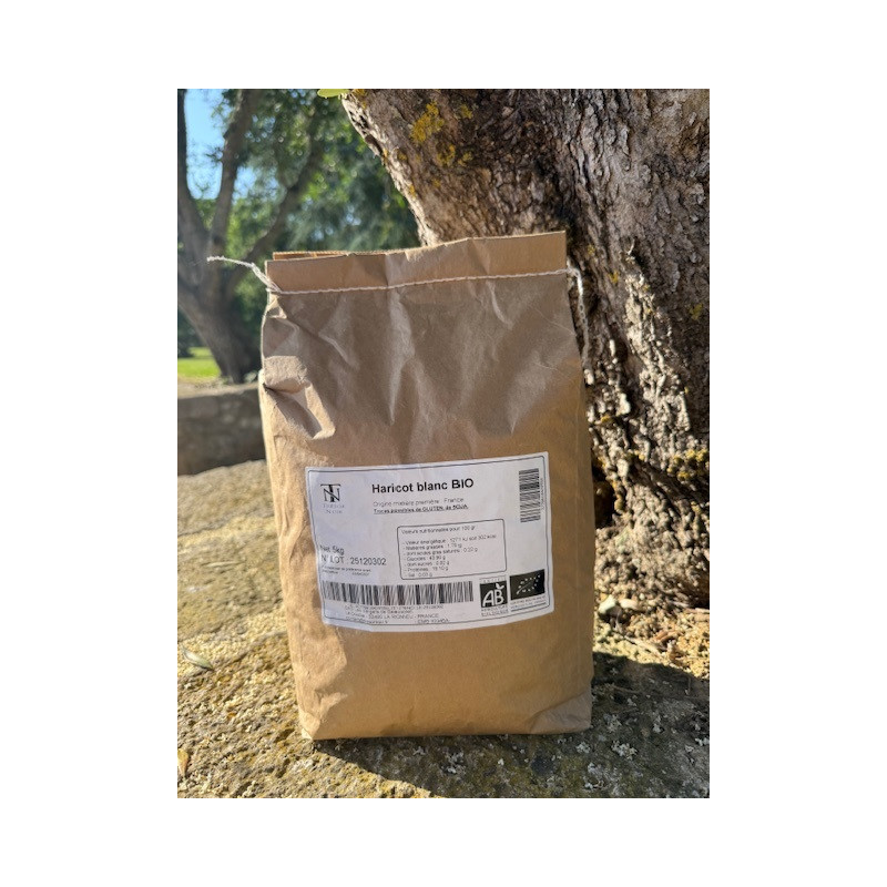 Haricots blancs bio - Format familial 15 kg pour une cuisine saine