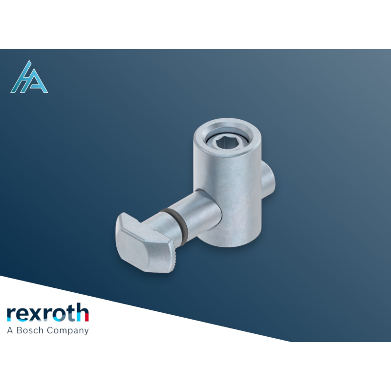 Jonction rapide 90° R10 Bosch Rexroth - Acier galvanisé de haute qualité