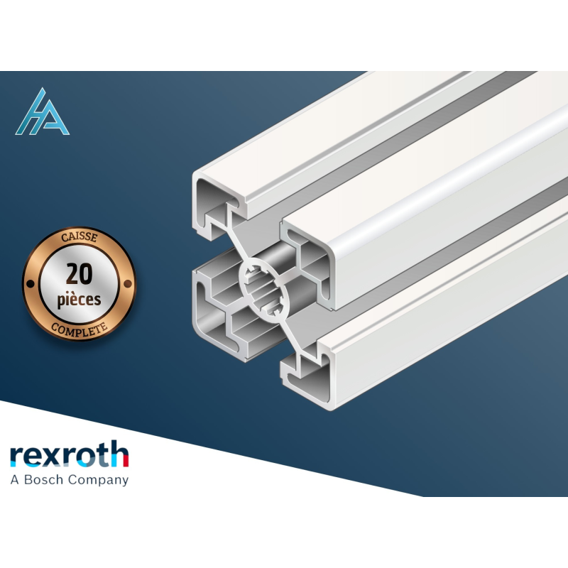 Caisse de 20 profilés aluminium d’étayage 45x45L Bosch Rexroth