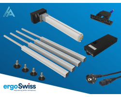 Système de réglage en hauteur Ergoswiss hydraulique - 350kg