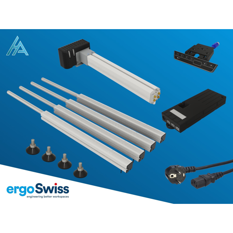 Système de réglage en hauteur Ergoswiss hydraulique - 350kg