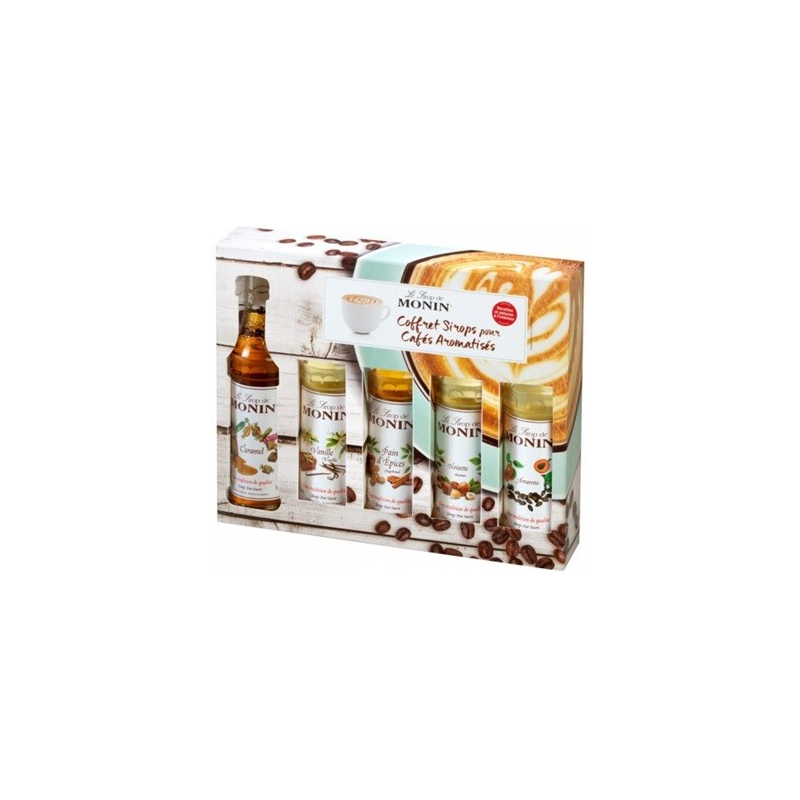 Coffret boissons gourmandes Monin 5x5 cl - Sirops de qualité