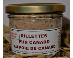 Rillettes pur canard au foie de canard - Épicerie fine