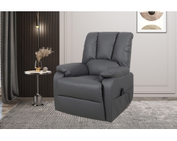 Fauteuil releveur électrique 'Osaka' en PU gris - Confort et élégance