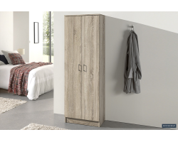 Armoire de rangement Ray 2 portes et 4 étagères Sonoma - Meuble élégant