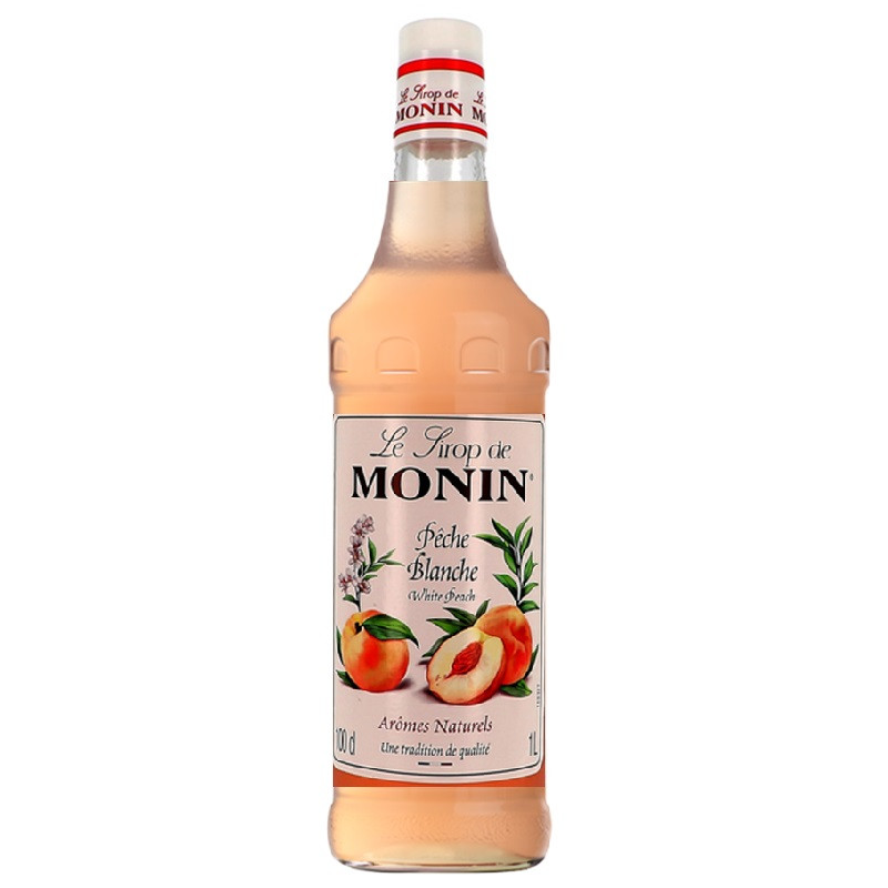 Sirop de pêche blanche Monin 100 cl - Découvrez le goût exquis