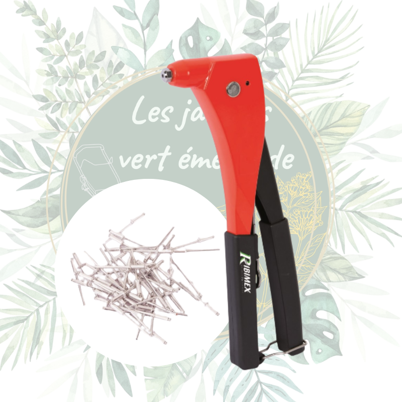 Pince à riveter + 50 rivets | Outils de jardinage de qualité