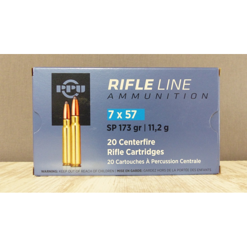 Munitions PPU 7x57, 173 gr SP - Performance et Précision