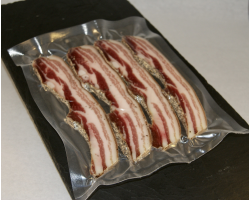 Poitrine de porc salée/poivrée en tranches - Produit frais