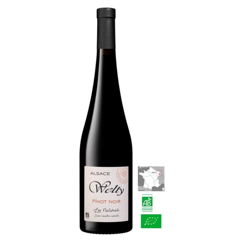 Pinot Noir Les Naturels Welty Bio - sans SO2 75cl AOP 2023