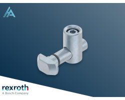Jonction rapide 90° R8 Bosch Rexroth - Fixation en acier galvanisé