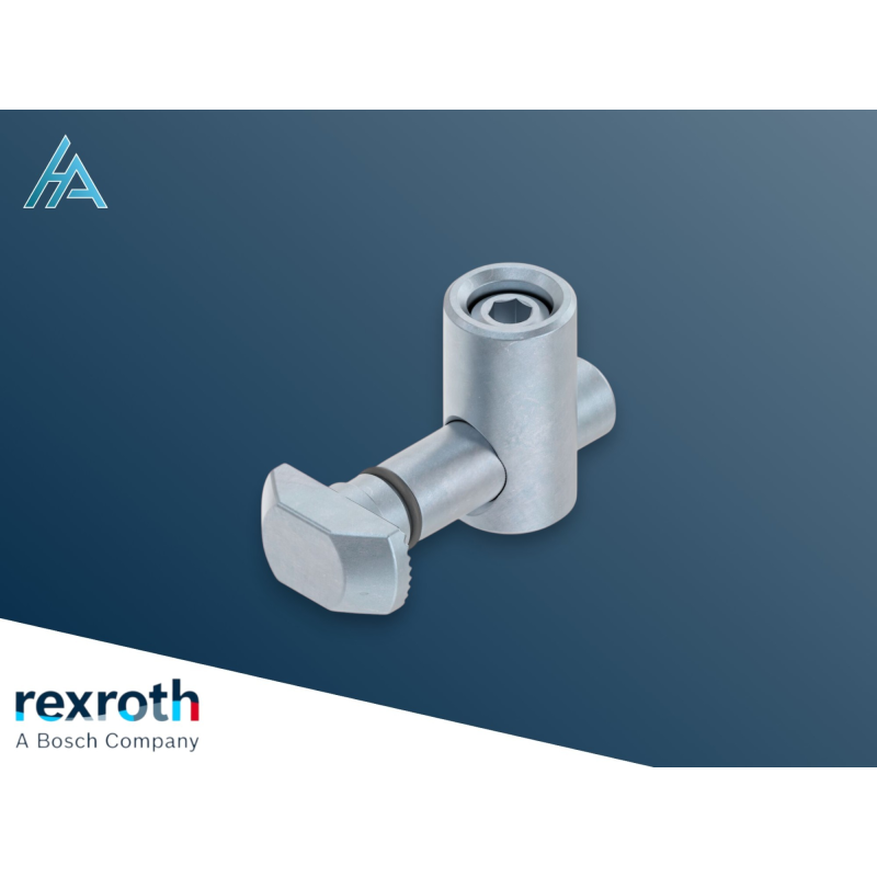 Jonction rapide 90° R8 Bosch Rexroth - Fixation en acier galvanisé