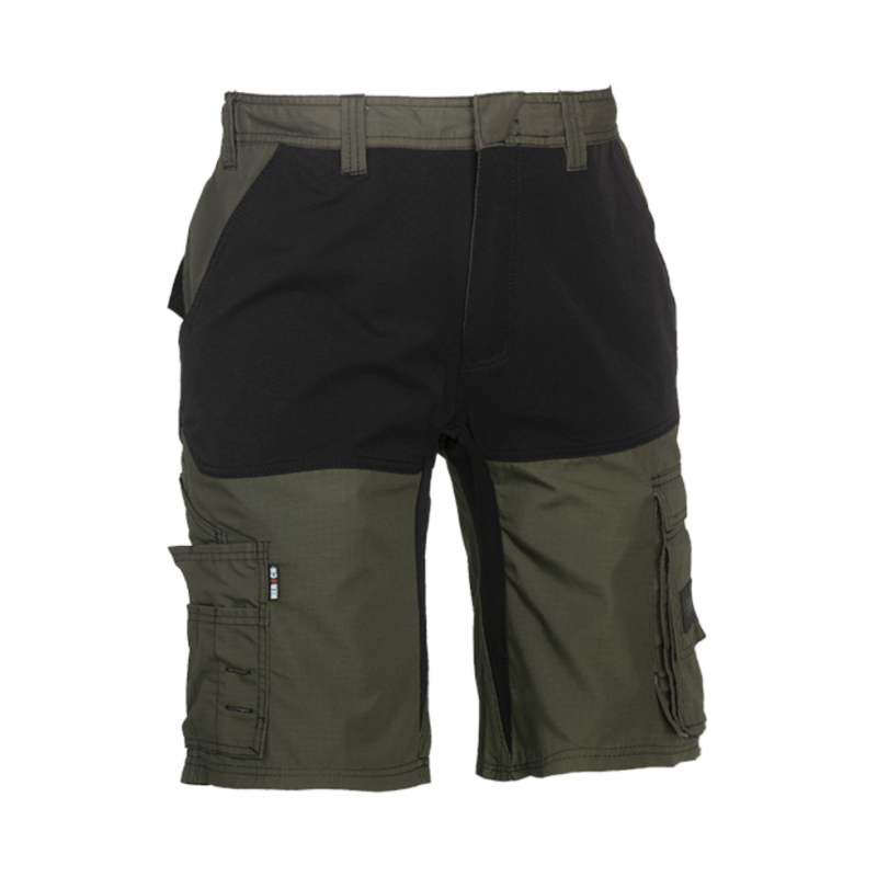 Bermuda de travail extensible Hespar kaki Herock - Confort et résistance