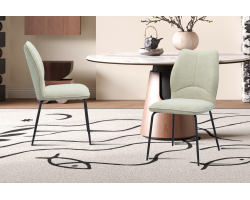 Chaise 'Lara' Tissu Ote Sea 140 Écru - Élégante et Confortable