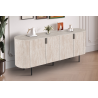 Bahut 'Lagos' 200 cm en décor travertin beige - Élégance et fonctionnalité