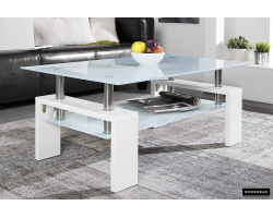 Table basse 'Alana' Blanc laqué - Design moderne et élégant
