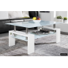 Table basse 'Alana' Blanc laqué - Design moderne et élégant