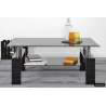 Table basse 'Alana' en noir laqué - Élégance et fonctionnalité