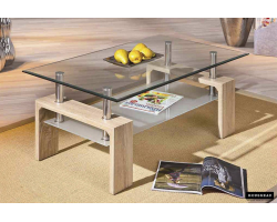 Table basse Alana en décor sonoma - Élégance et fonctionnalité