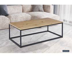 Table basse 'Dallas' décor chêne vieilli - Élégance et fonctionnalité