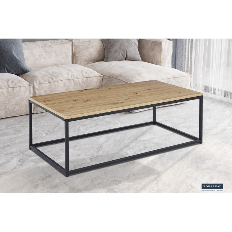 Table basse 'Dallas' décor chêne vieilli - Élégance et fonctionnalité