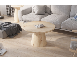 Table basse 'Lukas' 80 cm en chêne vieilli - Meuble élégant et pratique