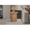 Table basse 'Lagos' 50 cm Ronde Décor Chêne Vieilli | Meubles de qualité